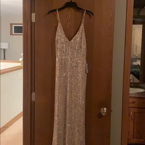 Silver Sequin Gown